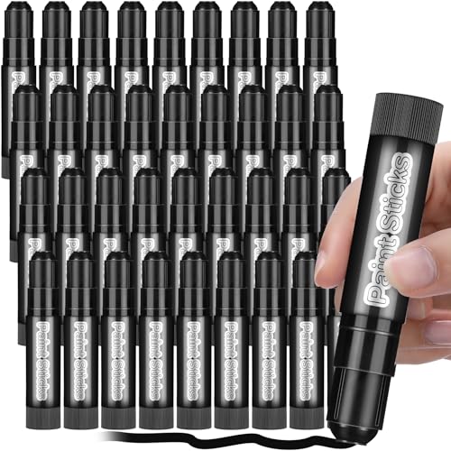 Gilprop 36 Pcs Solid Tempera Paint Sticks Washable Quick Drying Paint Sticks Bulk No Mess Crayons for Painting Canvas Posters Arts Project Gifts (Black) - color: Black