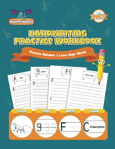 Handwriting Practice Workbook: Practice Alphabet & Learn Sight Words