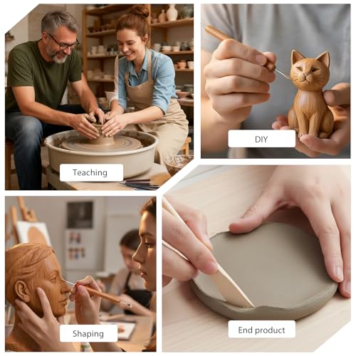 42pcs Pottery Tools Kit for Sculpting,Clay Tools Sculpting Kit,Ceramic Tools for Modeling, Trimming, Molding Clay Carving,Shaping, for Beginners, Hobbyists, Artists
