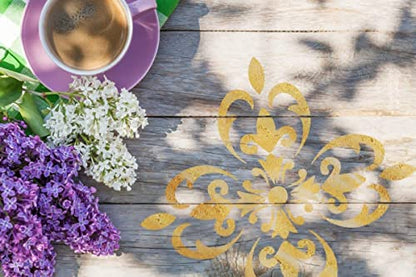 3 Pieces Mandala Painting Reusable Stencils Set (12 x 12 inch) Laser Cut Drawing Template for DIY Stones Furniture Floor Wall Fabric Wood Art&Craft Supplies - color: 3 PCS-2