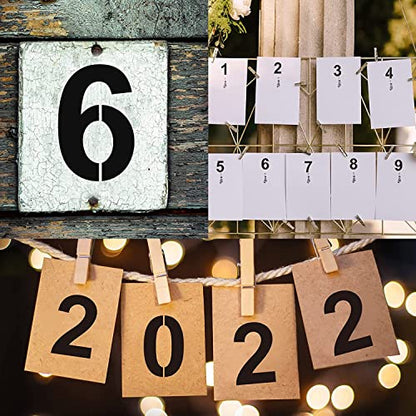 8 Inch Number Stencils Plastic Number Stencils Reusable Digital Painting Templates for Cake Stencil Address Templates - size: 8 Inch