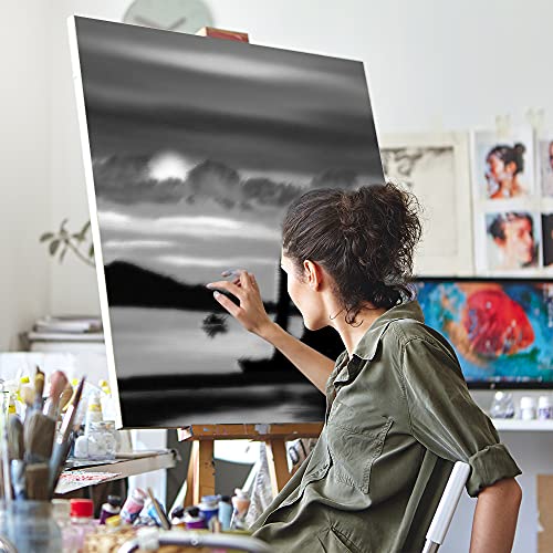 HA SHI Soft Chalk Pastels for Adult Artists, 3 Black + 3 White Sticks - color: Black & White (6 Sticks)
