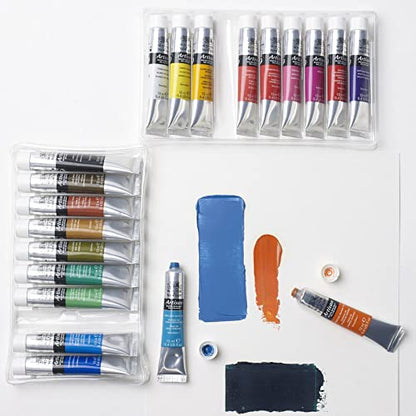 Winsor & Newton Artisan Water Mixable Oil Paint Set, 20 x 10ml Tubes | Clean with water; no solvents needed. Color depth, lightfastness, opacity/transparency are the same as traditional oils. - style: Tube Set 20 x 0.4-oz