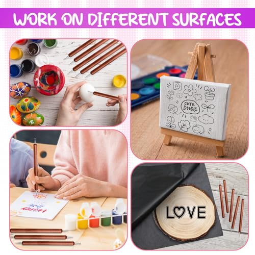 20Pcs Dotting Tools for Painting,Wooden Embossing Tools Tracing Stylus for Transfer Paper Drawing Paper - color: Mahogany Color