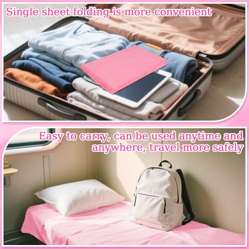 MAQIHAN 18PCS Massage Table Sheets - Pink Waterproof Disposable Bed Sheets - color: 18pcs pink