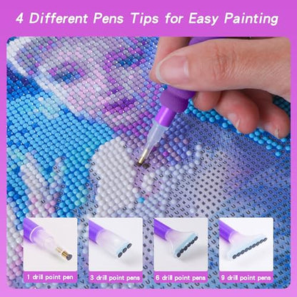 LYMUSUMI Diamond Art Storage Containers 60 Slots Diamond Painting Tool - color: Purple