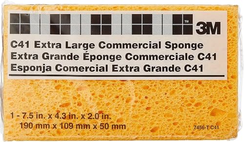 3M Extra Large Commercial Sponge – Durable, Highly Absorbent Cleaning Sponge for Heavy-Duty Tasks | Highly Absorbent, 7.5 In. x 4.3 In. x 2 In., Resists Tearing, For Heavy-Duty Multi-Surface Cleaning