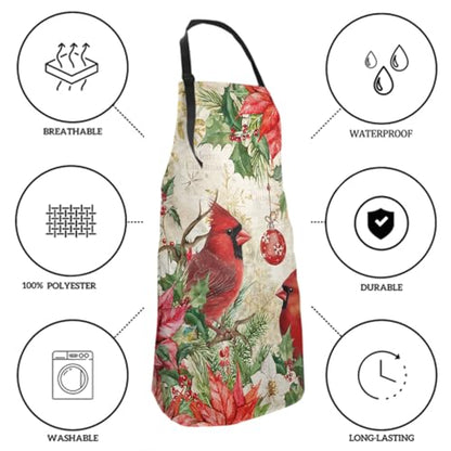 Imiss Waterproof Stain-Resistant Cooking Chef Aprons for Grill BBQ Baking 27 X 31 Inch - color: Red Bird