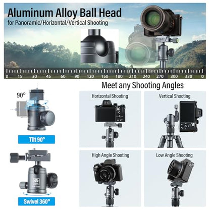 SIRUI AM-TT50 Aluminum Mini Tabletop Tripod, 360° Ball Head, 20" - style: AM-TT50