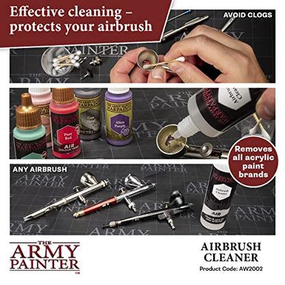 The Army Painter, Airbrush Cleaner, 100 ml dropper bottle | Cleaner for acrylic paints, for airbrushing and maintenance of Wargame miniatures and board games
