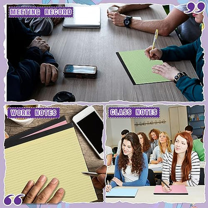 Lincia 6 Pcs Legal Pads Landscape Notebook, Bright Color - color: Bright Color