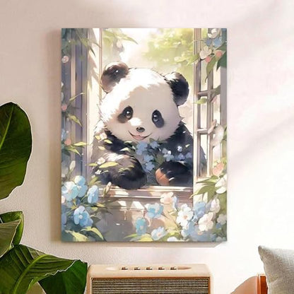 Reivworl Panda Paint by Numbers Kit for Adults Beginner 16×20 inch | Panda Paint by Number Kits 16×20 inch, Crafts on Canvas with Gifts. - color: 15-Panda