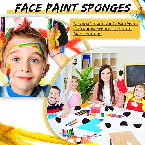 24 Pcs Face Paint Sponge Petal Oval Semicircular for Halloween Kids Adults | 2 Styles, Halloween Role Play, Highly Elastic and Absorbent, Clean Repeatedly, Improve Painting and Skills Imagination