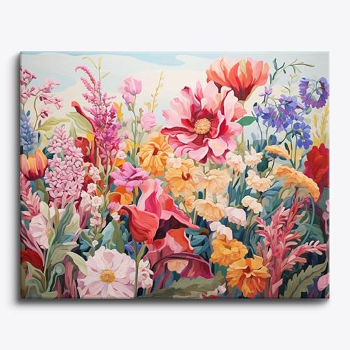 Craftoria Paint by Numbers for Adults 40"x50"cm NO Framed Blooming Serenity 36 Colors - color: Blooming Serenity - 36 COLORS, size: NO Frame