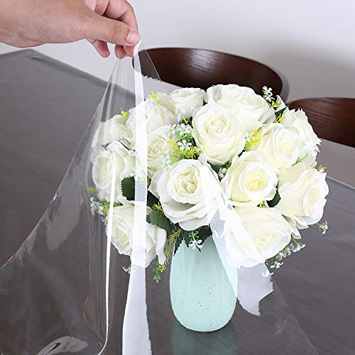 Walrus Clear Vinyl Tablecloth Protector Waterproof/Oil-Proof Rectangle Plastic Transparent Sheet Table Cover 54X120 Inch - size: 54" x 120" (Rectangular)