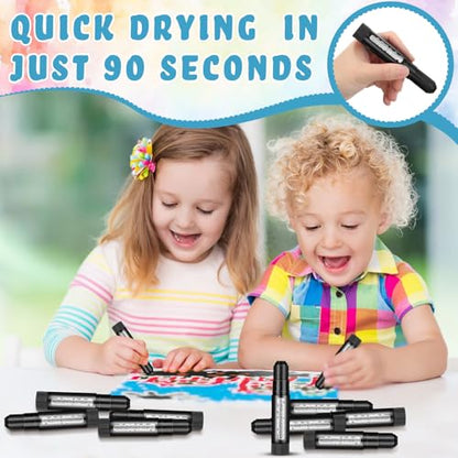 Gilprop 36 Pcs Solid Tempera Paint Sticks Washable Quick Drying Paint Sticks Bulk No Mess Crayons for Painting Canvas Posters Arts Project Gifts (Black) - color: Black