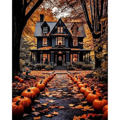 Landscape Paint by Number for Adults, Halloween Paint by Numbers for Adults - color: MT13258