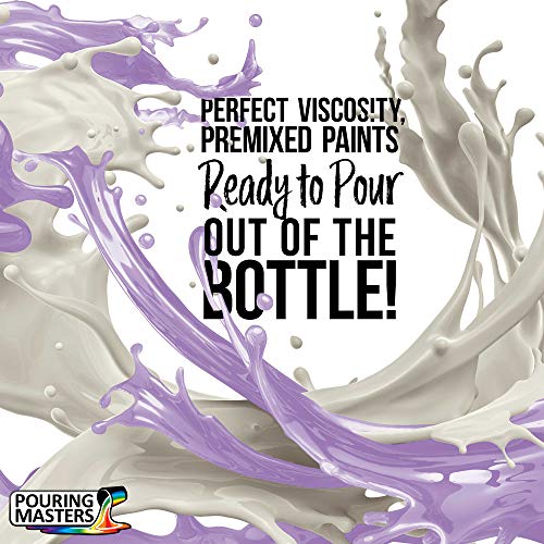 Pouring Masters Lilac Fields Ready to Pour Acrylic Pouring Paint - Premium 8-Ounce Pre-Mixed Fluid Acrylic Paint - Fluid Art Supplies for Canvas, Wood, Paper, Tile & Rocks - color: Lilac Fields