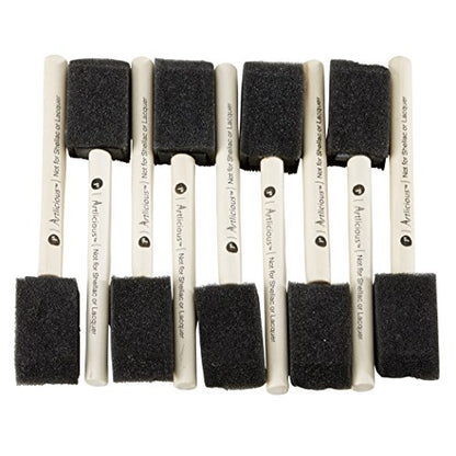 12 Pack 5x7" Painting Canvas and Foam Brush