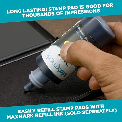 MaxMark Large Brown Stamp Pad - 2-3/4" by 4-1/4" - Premium Quality Felt Pad - Pack of 2 - color: Brown, size: Pack of 2 - 2-3/4" by 4-1/4"