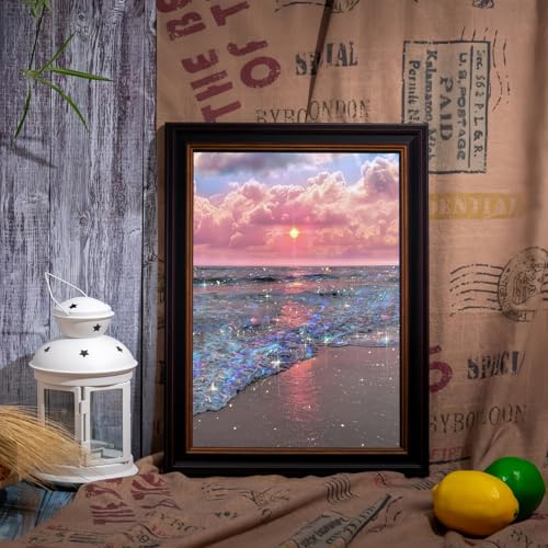 Sunset Beach Diamond Painting Kits for Adults Beginners Gem Art DIY Craft - color: KM551-1