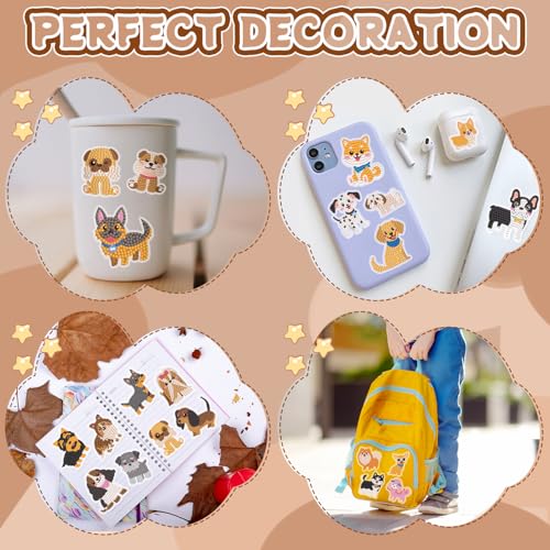 Labeol Diamond Art Kits for Kids Boys and Girls Ages 6-8-10-12 Easy to DIY Creative Diamond Art Sticker Craft by Numbers Kits for Kids and Adult Beginners (Puppy) - style: Puppy