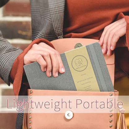 Vienrose Watercolor Sketchbook Journal 5.5x8.2 Inch 24 Sheets Black - color: Black, size: 5.5x 8.25 Inch