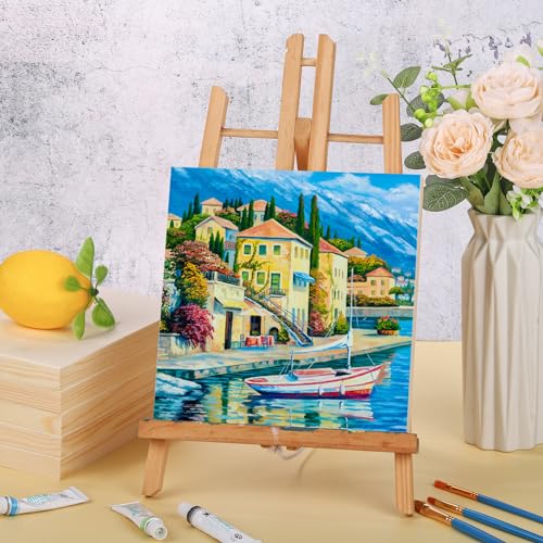 Aodaer 8 Pack Wood Panels 8 x 8 Inch Wooden Panels Canvas Unfinished Craft Wood Boards Panels for Art Crafts Acrylic and Oil Painting Pouring DIY Projects - size: 8 x 8 Inch