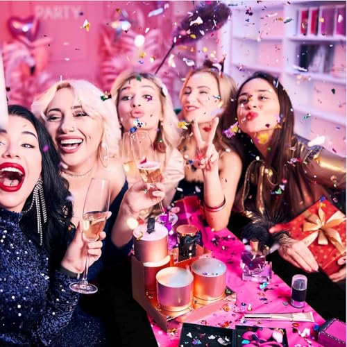 OQOQ Iridescent Hot Pink Table Cloths (Rose Red,4 Packs), 54x108 Inches Shiny Disposable Tablecloth Rectangular Plastic Table Cover for Birthday Bachelorette Princess Party - color: Rose Red