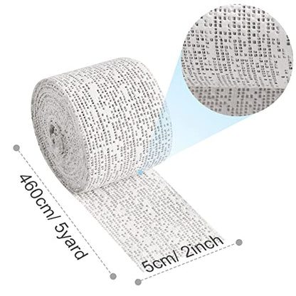 45ft - 211ft Plaster Cloth Rolls White Gauze Strips Wrap Bandages for Craft Belly Cast Mask Making Body Molds Scenery Art(2inch x 207 Feet, White) - color: White, size: 2 Inch x 207 Feet