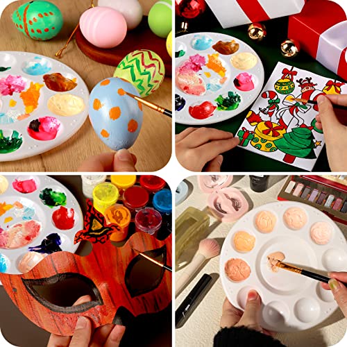 FANDAMEI 20PCS Paint Palette, Paint Tray Palette, Round Paint Trays | Painting Supplies for Kids & Adults, Plastic Paint Palette Tray, Paint Pallets for Students or School Art Painting or Project