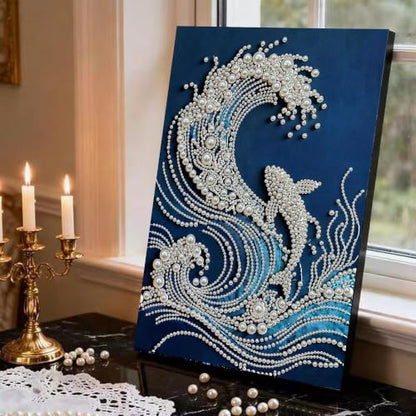 2 Pack Ocean Waves Diamond Art Pearl Painting Kits for Adults (12×16 inch) - color: WYZ183+WYZ191