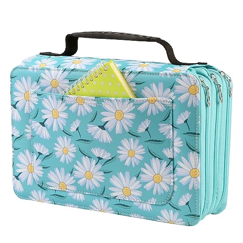 102 Slots Marker Pen Organizer Case w/Handle - color: Daisy, size: 102