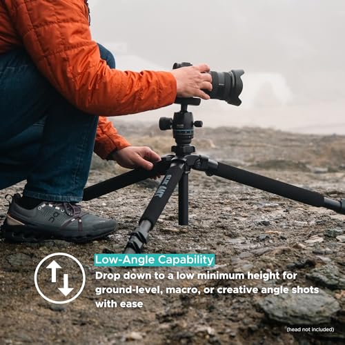 SLIK Pro 700 DX Tripod Legs - Black | AMT titanium alloy with 6.2-foot height and 20lb capacity for stability, photography and support - color: Black
