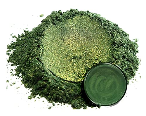 Eye Candy Pigments Premium Green Mica Powder - Bonsai Green (50gr) - for Epoxy, Resin, Soap, Paint, Woodworking, Acrylic Pouring, Bath Bombs, Fishing Lures - DIY Arts and Crafts Additive - color: Bonsai Green