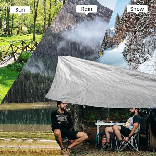 TICONN Heavy Duty Tarp Cover, Extra Thick Tarps Waterproof Tear and Rip Proof UV Resistant Tarpaulin with Reinforced Grommets and Edges (5.5 Mil, 6'x8') - color: Blue, size: 6'x8', 5.5 Mil