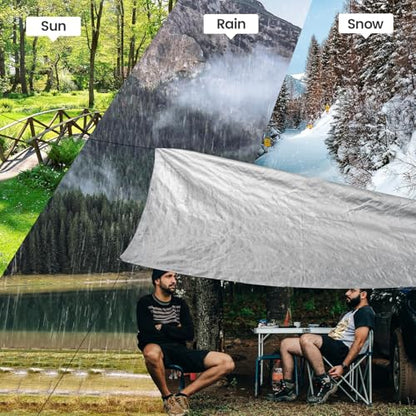 TICONN Heavy Duty Tarp Cover, Extra Thick Tarps Waterproof Tear and Rip Proof UV Resistant Tarpaulin with Reinforced Grommets and Edges (5.5 Mil, 10'x12') - color: Blue, size: 10'x12', 5.5 Mil