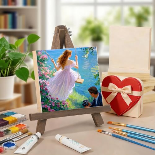 8 Pack 8x8 Inch Unfinished Square Wood Panels for DIY Painting Crafts | Blank Wood Canvas Frames for Oil Paint Pouring & Valentine Halloween Xmas Decor - size: 8"×8" 8 Pack