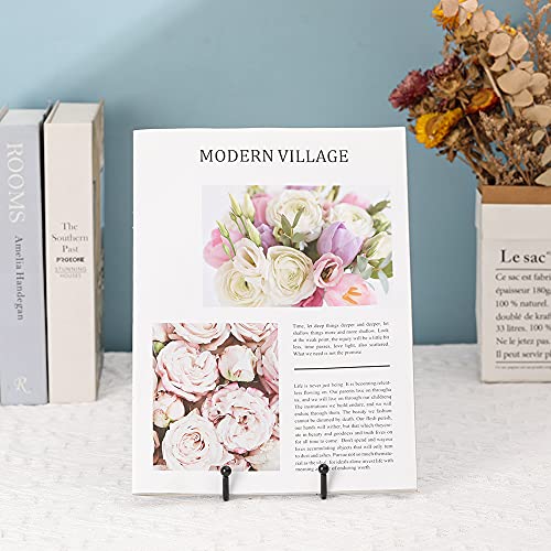 Plate Stands for Display - Iron Easel Stand Plate Holder Display Stand Picture Frame Stand for Pictures | Photo|Decorative Plate |Dish | Tabletop Art - 4.5 inch-Black(6 Pack) - size: 4.5“（6 pack）