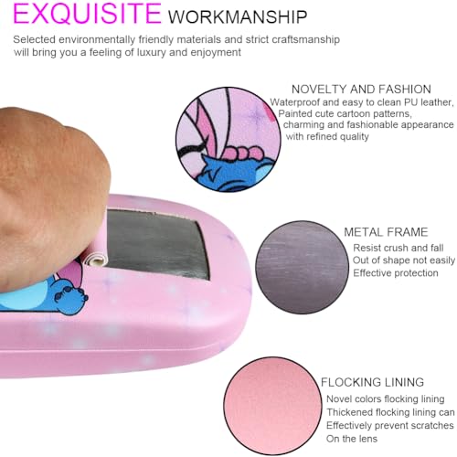 Cute Eyeglass Cases Hard Shell Storage Case Protective Box With Glasses Cloth Adjustable Glasses Strap Ear Grips Hook - color: Set-2