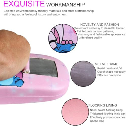 Cute Eyeglass Cases Hard Shell Storage Case Protective Box With Glasses Cloth Adjustable Glasses Strap Ear Grips Hook - color: Set-2
