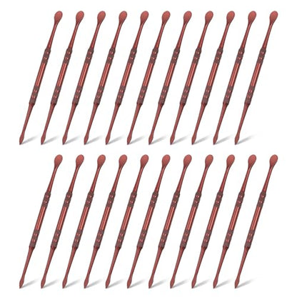 HARFINGTON 22pcs Wax Carving Tool 4.8" Double-Headed Stainless Steel Sculpture Tools Kit Modeling Engraving Sculpting Spoons for Clay Pottery Crafts Shaping, Rose Gold - color: Rose Gold