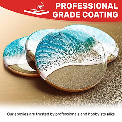 MAS Epoxies Art Pro UV Resistant Clear Epoxy Resin Kit, 2-Quart | Zero VOCs, Self-Leveling, Ideal for Jewelry Making, Flower Preservation, Resin Crafts, Use With Pigment Powders, Alcohol Ink - size: 2 Quart