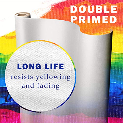 VViViD Double Primed Cotton Canvas 36 Inch Wide Roll Choose Your Size! (10 Foot x 36 Inch) - size: 10ft x 36"