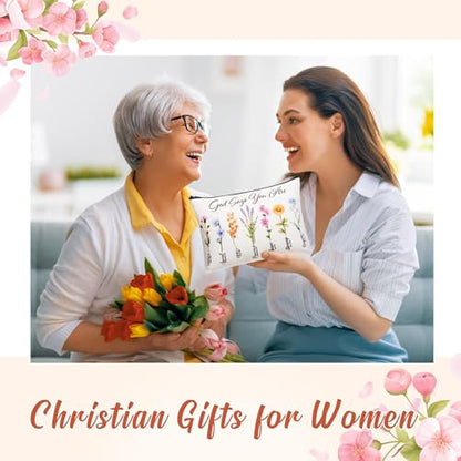 12 Pcs Christian Makeup Bags for Women, Bible Verse Cosmetic - style: Elegant Style
