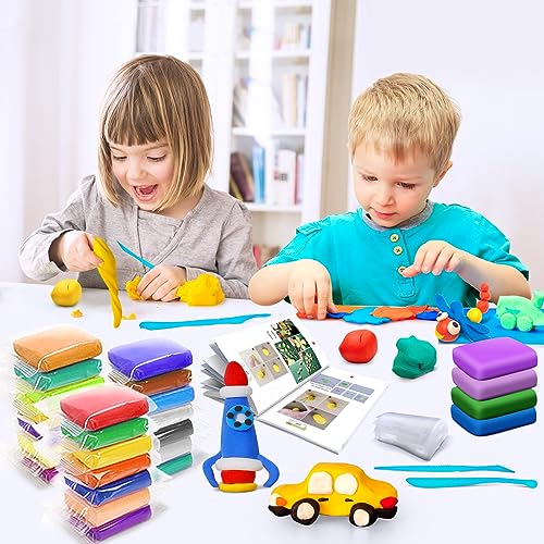 ESSENSON Air Dry Clay, 100 Colors | Modeling Clay for Kids, DIY Molding Magic Clay, Gift for Kids - color: 100 Colors