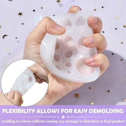 1 Pcs Half Round Cabochon Molds Resin Gem Jewelry Silicone Casting Molds Round Molds for Making Rings Jewelry Making Craft - color: 1pcs-91x89x13mm-half round cabochon molds