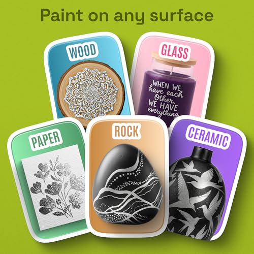 ARTISTRO Silver Paint Pens - Extra-Fine Tips - Set of 5 - color: Silver