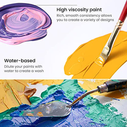 ARTEZA Acrylic Paint, A405 Violet, 33.8 fl oz, 1000ml Jar, Opaque, Quick-Drying, Acrylic Paints for Painting on Canvas, Paper, and Wood - color: A405 Violet, size: 33.8 Fl Oz (Pack of 1)