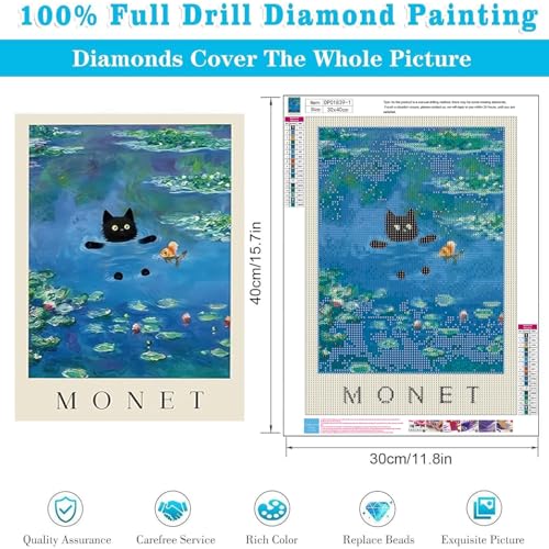 3 Pack Black Cat Diamond Art Kits for Adults Diamond Painting Kit Beginner - color: DP01839, size: Round Drill